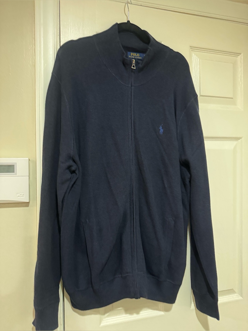 Polo by Ralph Lauren Navy Zip-Up Sweater with Lighter Blue Logo/NWT! NEVER WORN!